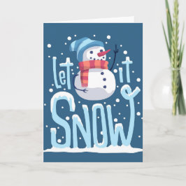 jul snöman helgkort