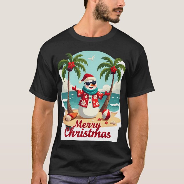 jul Snömannen (3) T Shirt (Framsida)