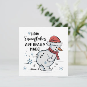 Jul Snömannen Hur Snöflingor verkligen görs Julkort