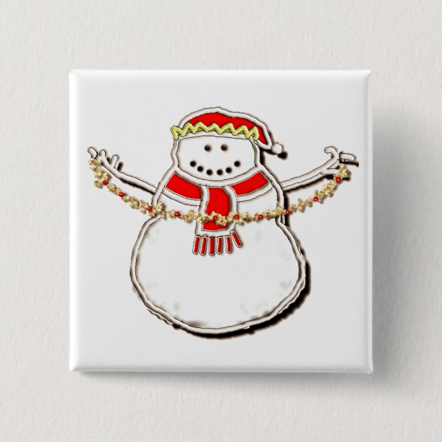 Jul Snömannen Knapp (Framsida)