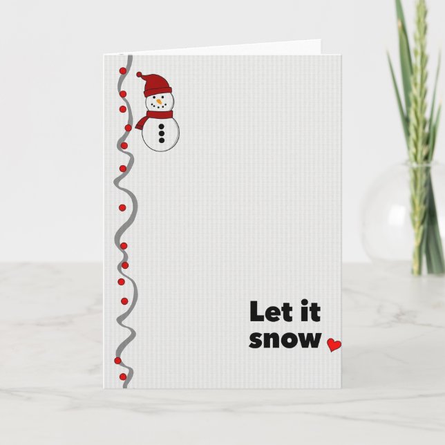 Jul Snömannen Låt Det Snöa Kort (Framsida)