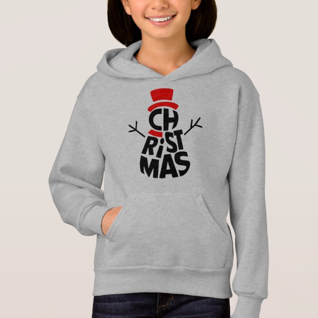 Jul Snömannen Ordkonst  T Shirt (Framsida)