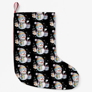 Jul Snömannen Present Holiday Vinter Xmas Kaffe Liten Julstrumpa
