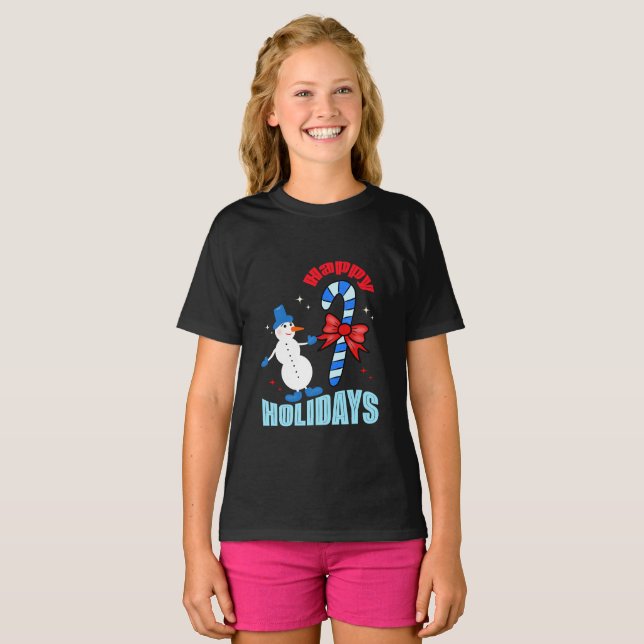 Jul snömannen T-Shirt (Hel framsida)