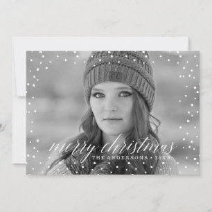 Jul Snööverlägg Två Fotokort Julkort