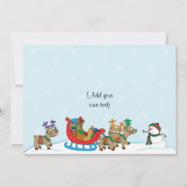 Jul snöscen 2sidig/plan/kort/& kuvert 18x13cm julkort