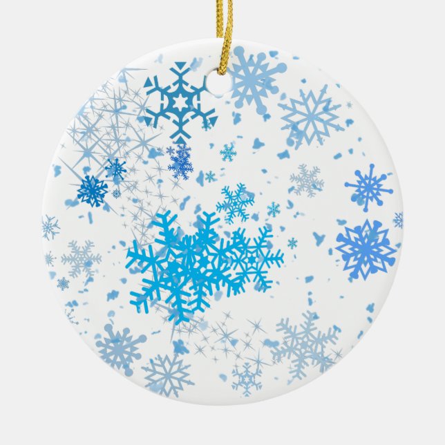 Jul Snowfall Julgransprydnad Keramik (Framsidan)