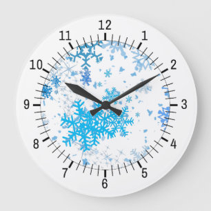 Jul Snowfall Stor Klocka