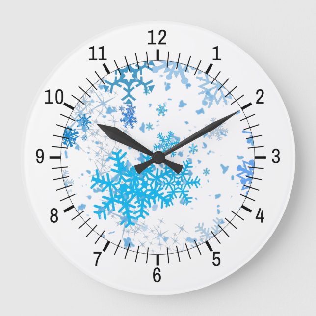 Jul Snowfall Stor Klocka (Framsida)