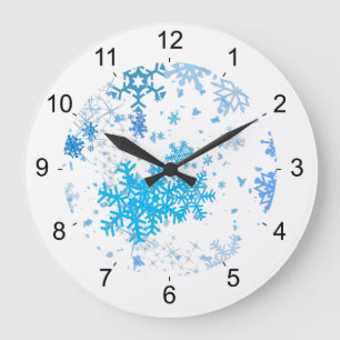 Jul Snowfall Stor Klocka