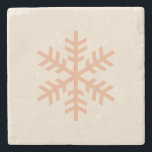 Jul Snowflake Beige Stenunderlägg<br><div class="desc">Julillustration - Snöflummel - Neutralt Beige/Earth Tones Helgdag jul Skriv ut.</div>
