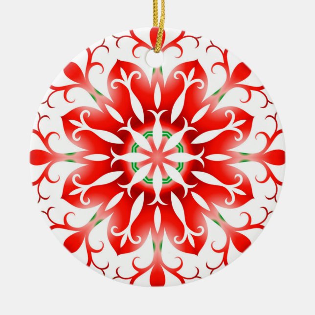 Jul Snowflake Julgransprydnad Keramik (Framsidan)