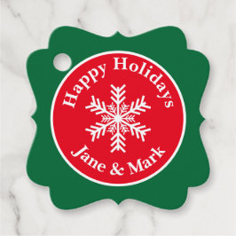 Jul Snowflake l Glad helg Gåvor Etiketter