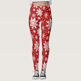 Jul Snowflake Mönster Leggings