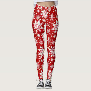 Jul Snowflake Mönster Leggings