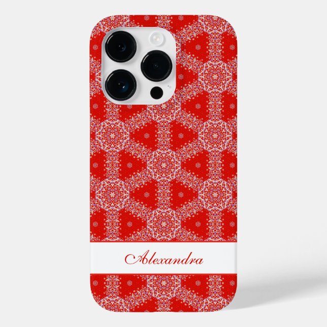Jul Snowflake Mönster Personlig Red (Baksida)