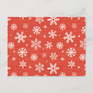Jul Snowflake Mönster Vykort