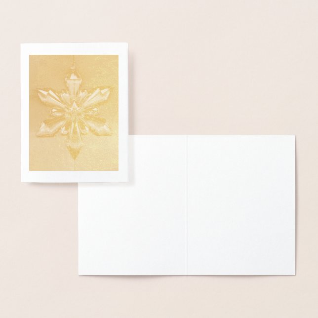 Jul Snowflake Ornament ... guld-folie Folierat Kort (Display)