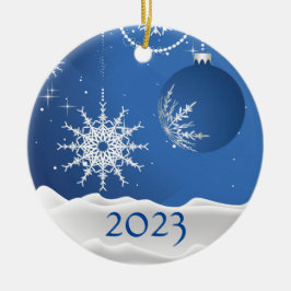 Jul Snowflake Snö Ornament 2023 Add Namn