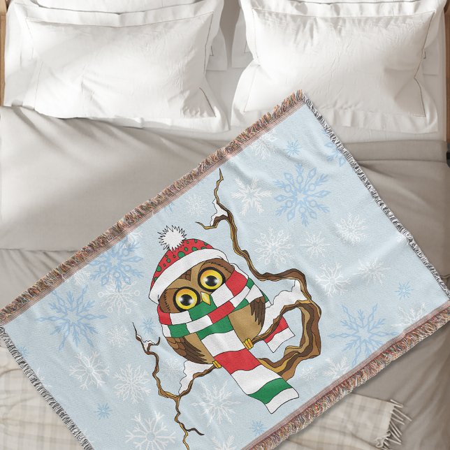 Jul Snowflake Uggla Filt (Skapare uppladdad)