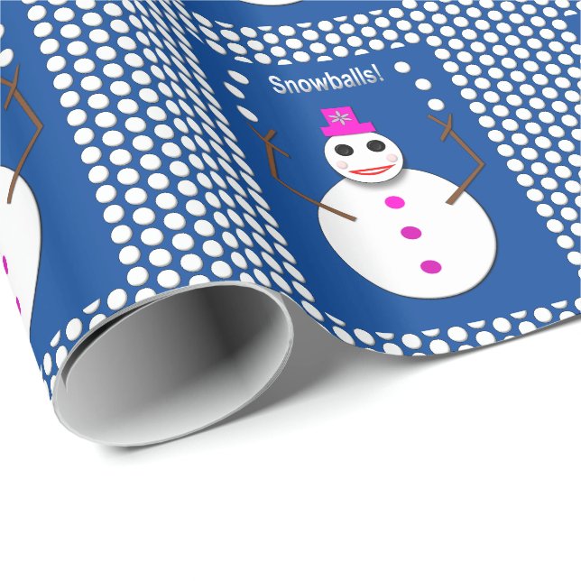 Jul SnowLady Jugger Snowbullny Funny Presentpapper (Rullad Hörn)