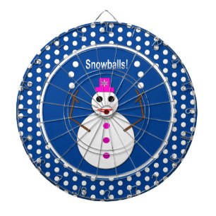 Jul SnowLady Juggling Snowbony Funny Darttavla