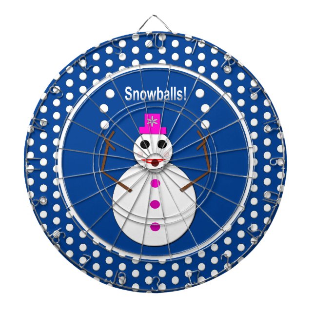 Jul SnowLady Juggling Snowbony Funny Darttavla (Framsidan)