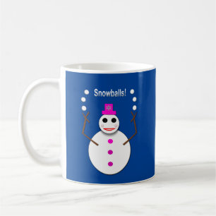 Jul SnowLady Juggling Snowbony Funny Kaffemugg