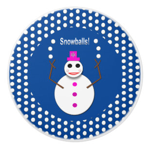 Jul SnowLady Juggling Snowbony Funny Knopp