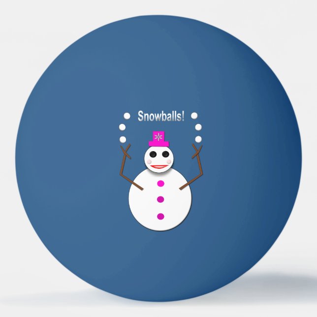 Jul SnowLady Juggling Snowbony Funny Pingisboll (Framsidan)
