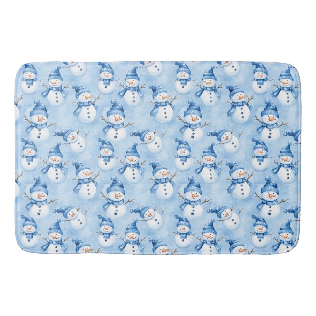 Jul Snowy Blue Bath Mat Badrumsmatta (Framsidan)