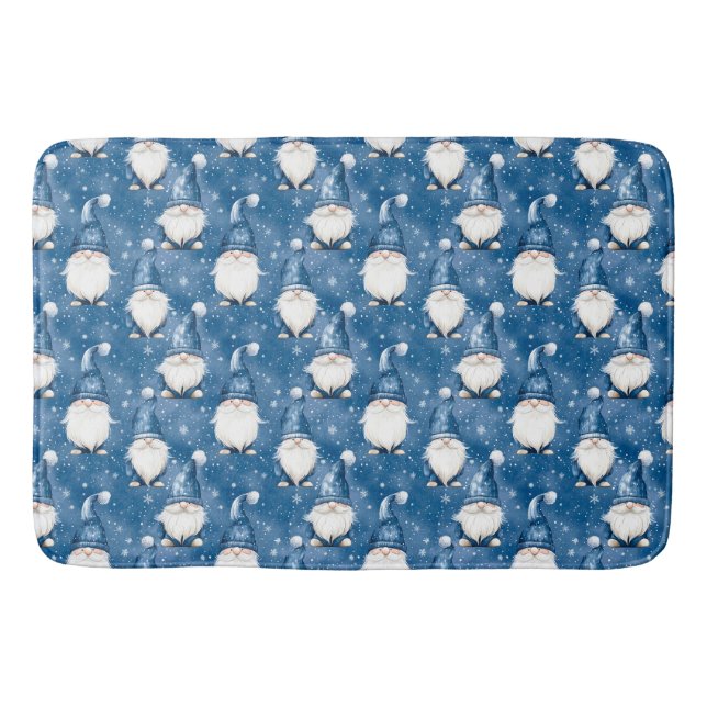 Jul Snowy Blue Bath Mat Badrumsmatta (Framsidan)