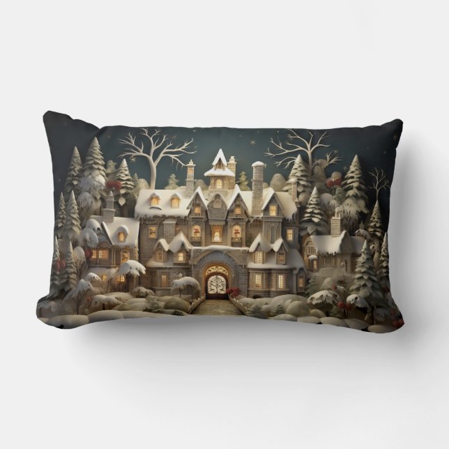 Jul Snowy Manor Storybook Wonderland Lumbarkudde (Framsida)