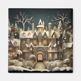 Jul Snowy Manor Storybook Wonderland Magnet