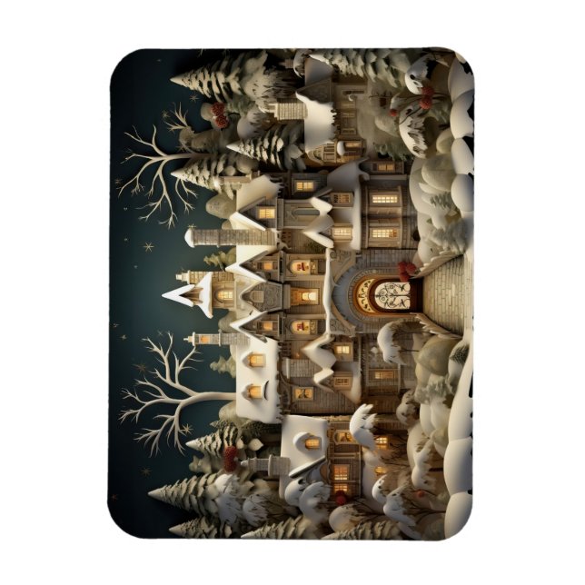 Jul Snowy Manor Storybook Wonderland Magnet (Vertikal)