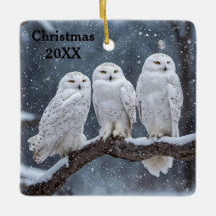 Jul Snowy Uggla Julgransprydnad Keramik