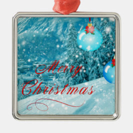 Jul Snowy Winter Village Julgransprydnad Metall