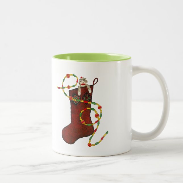 Jul Sock monkey Mugg (Höger)