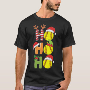 Jul Softball Ho Ho Ho Softball Julafton Sport me T Shirt