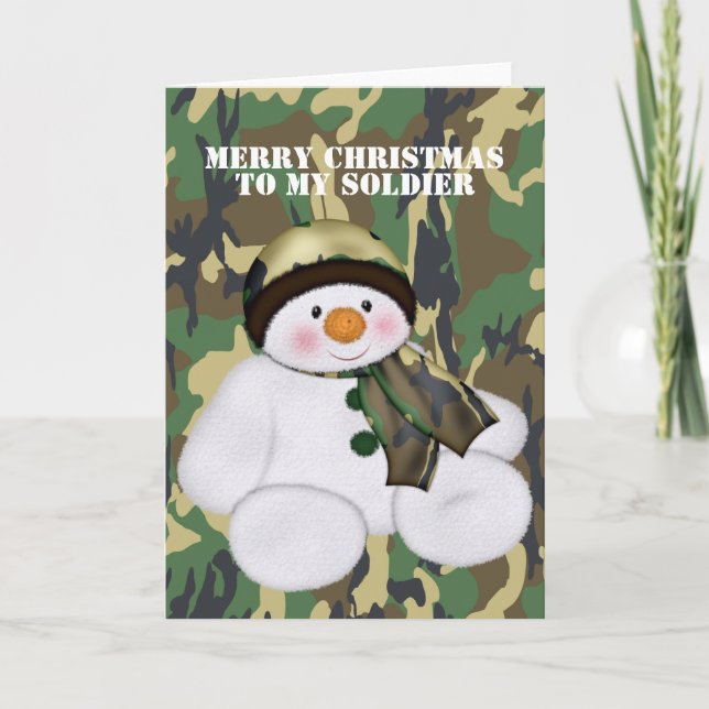 Jul Soldat Snömannen Helgkort (Framsida)