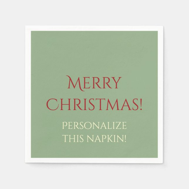 Jul - Solid 05-Gröntars-PAPPRA PARTY NAPKINS Pappersservett (Framsidan)