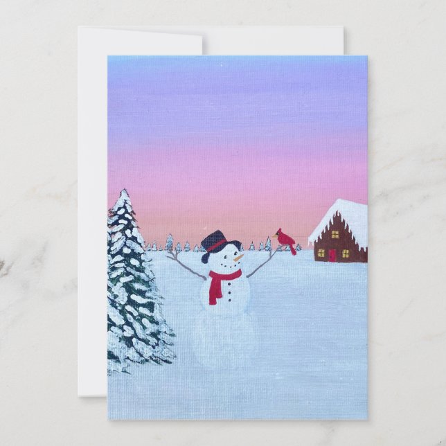 Jul solnedgång julkort (Framsida)