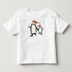 Jul som åker skridskor pingvin t shirt