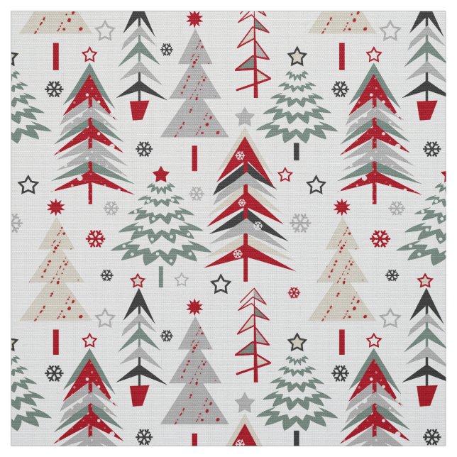 Jul som är färgrik, julgran som är röd, grönt tyg (Provkarta)