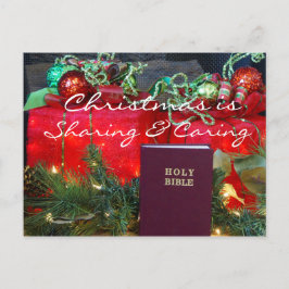 Jul som delar & att bry sig Postcard2 - skräddarsy Helg Vykort