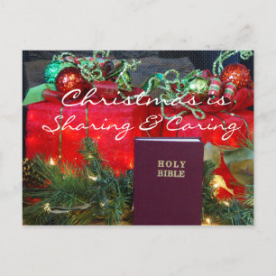 Jul som delar & att bry sig Postcard2 - skräddarsy Helg Vykort