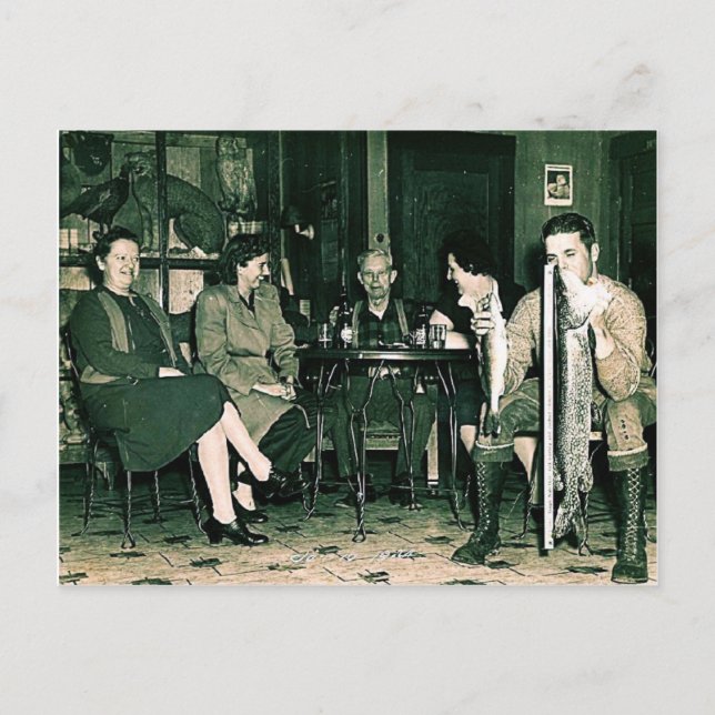 Jul som fiskar kortet helg vykort (Framsida)