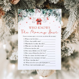 Jul som känner Mamma Best Baby Shower Game Inbjudningar