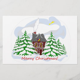 Jul som kommer till familjehuset brevpapper