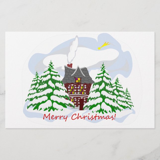 Jul som kommer till familjehuset brevpapper (Framsida)